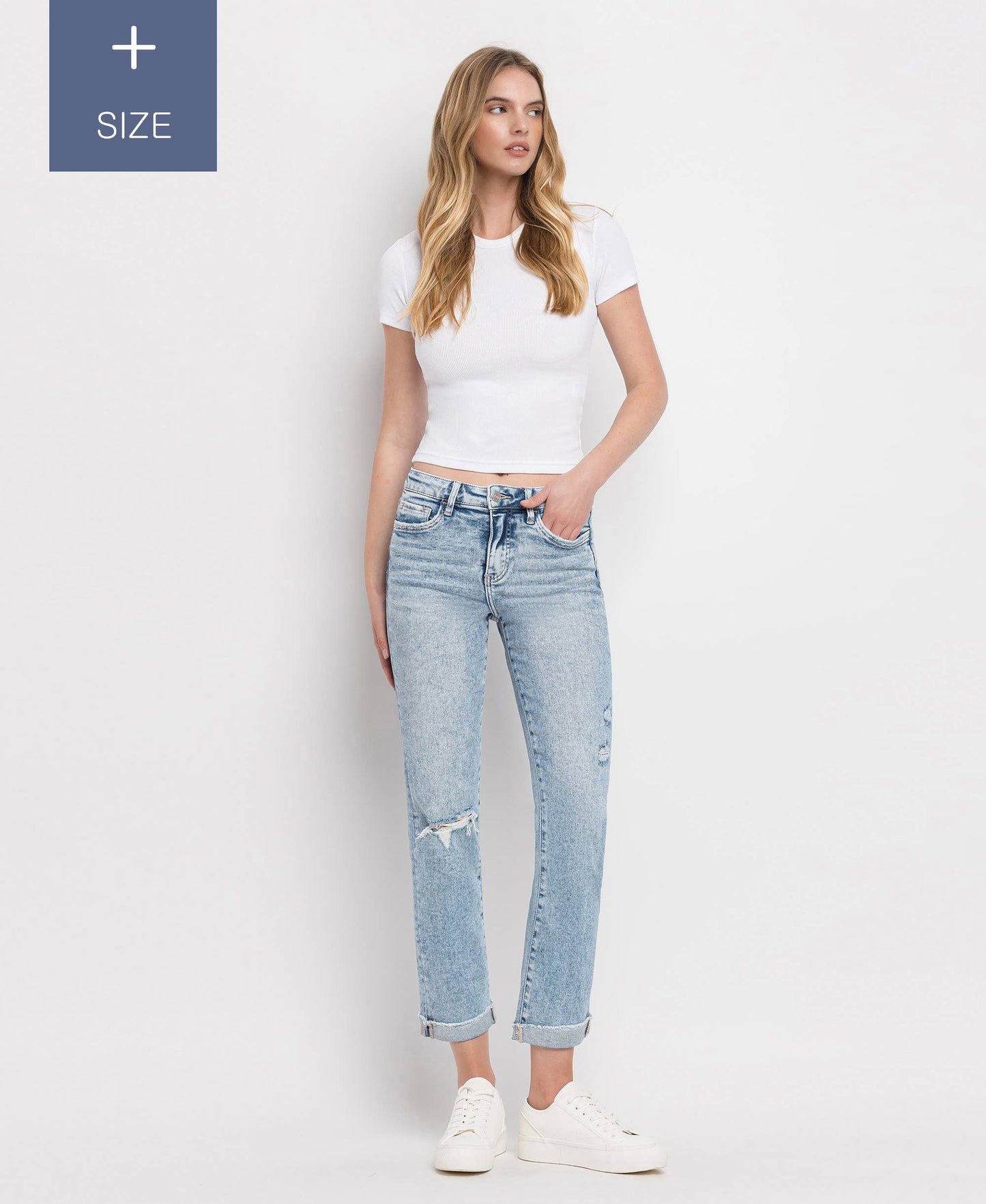 PLUS SIZE TUMMY CONTROL HIGH RISE SLIM STRAIGHT