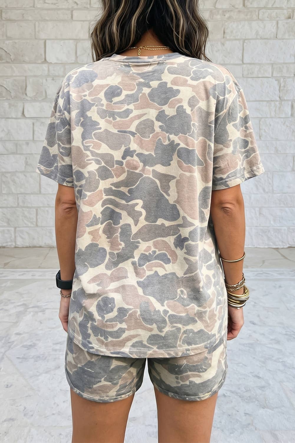 Camouflage Top & Shorts Set