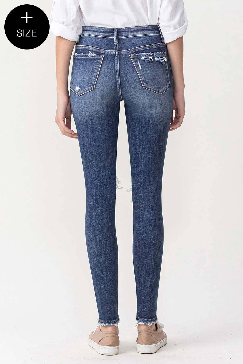 PLUS SIZE HIGH RISE SKINNY JEANS
