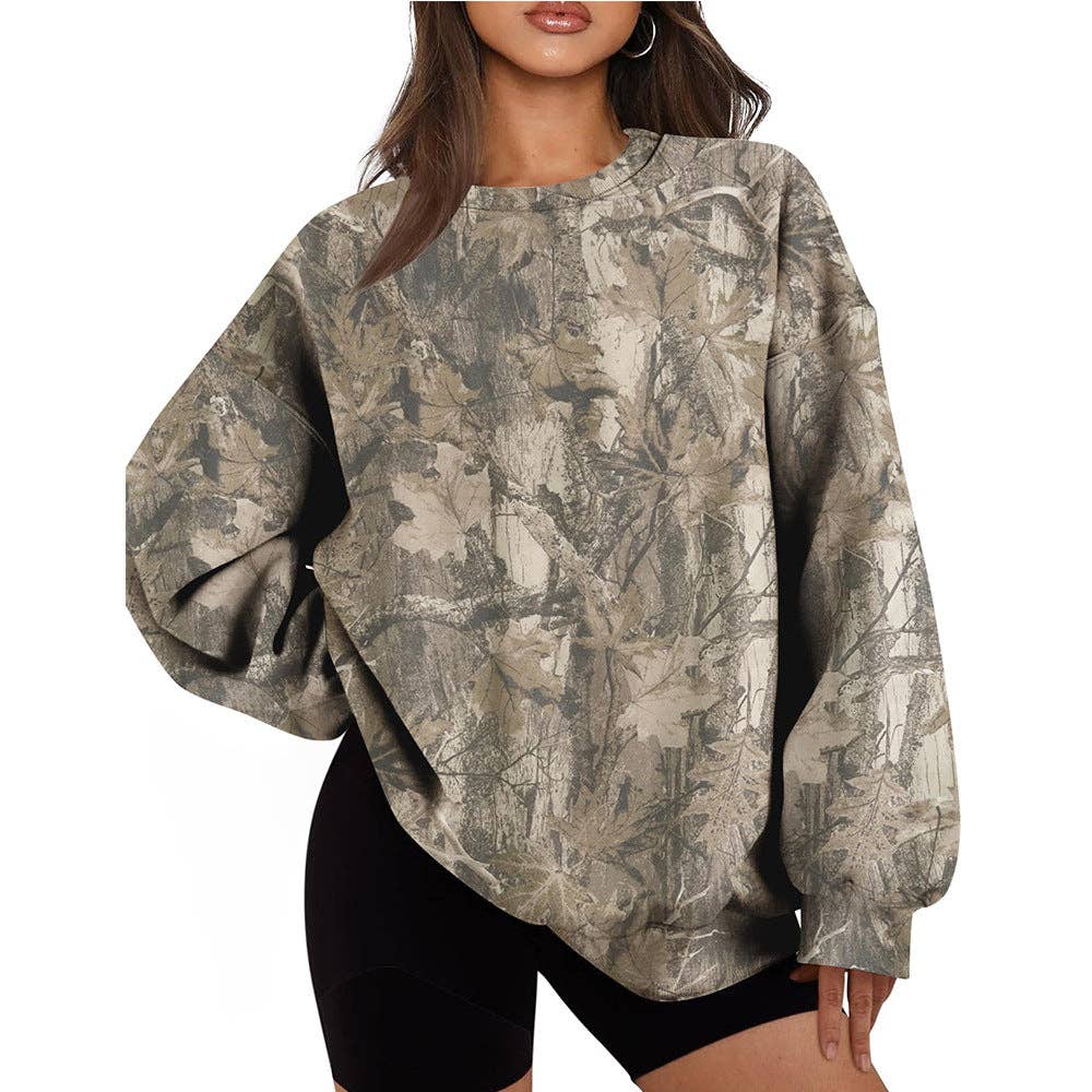 Camo Oversized Sweatshirt