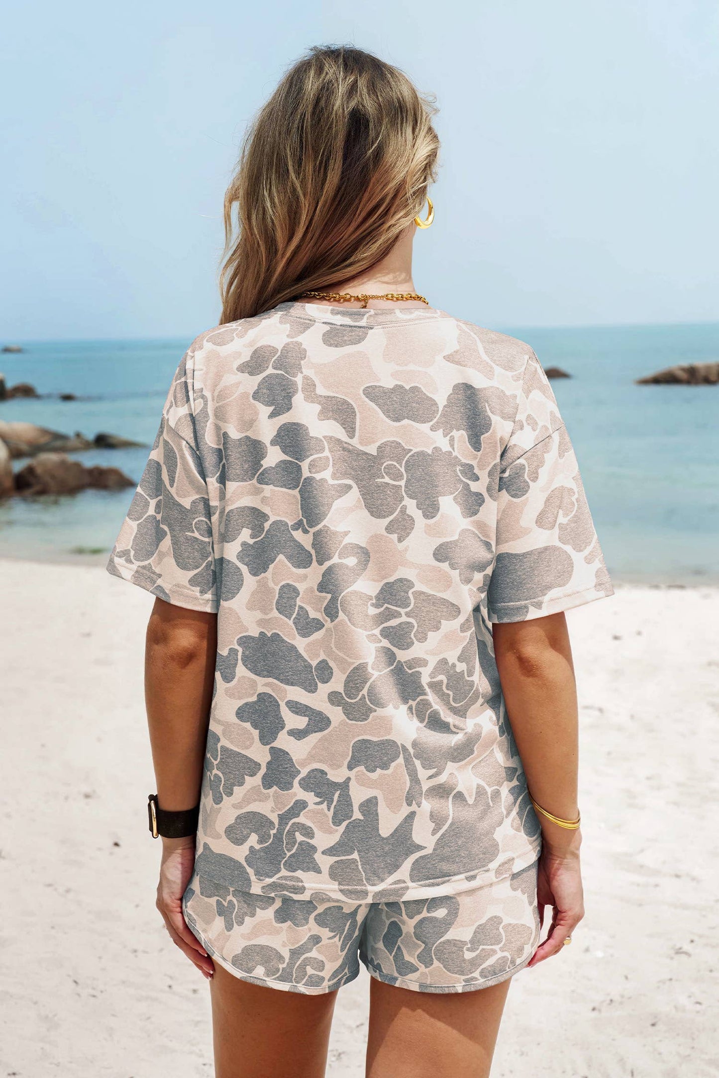Camouflage Top & Shorts Set