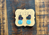 Handcrafted Glitter Stud Set