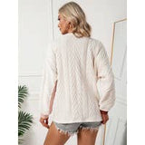 Cable Knit Color Block Sweater