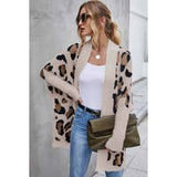 Leopard Printed Sweater Cardigan