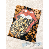 Bleached Distressed Leopard Rolling Stones Tongue