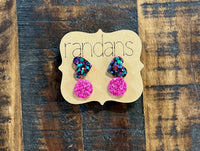 Handcrafted Glitter Stud Set