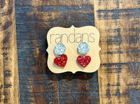 Handcrafted Glitter Stud Set