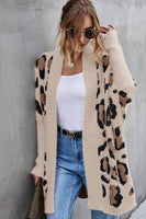 Leopard Printed Sweater Cardigan