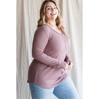 Mauve Waffle Knit Thermal