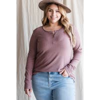 Mauve Waffle Knit Thermal